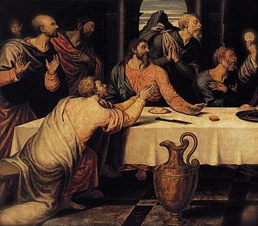 Detail from Juan de Juanes, "The Last Supper", Wikimedia Commons