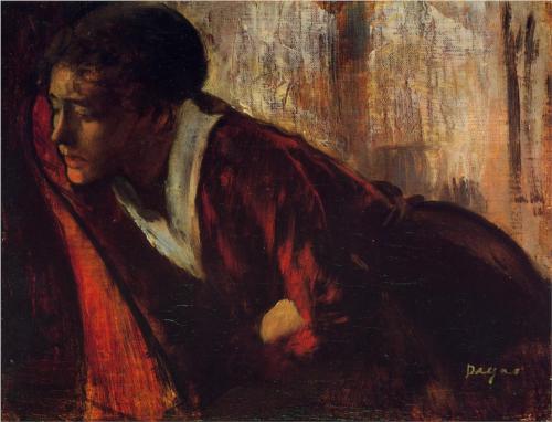 "Melancholy" by Edgar Degas Wikipaintings.org